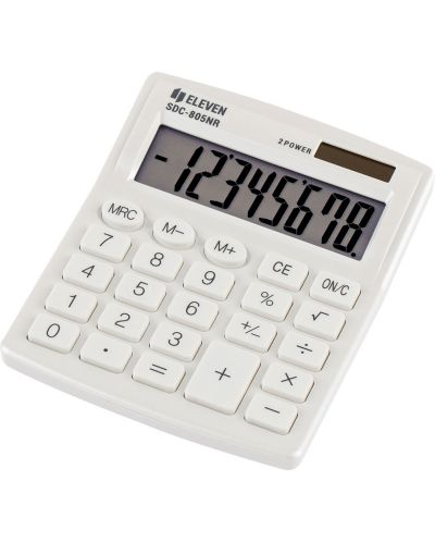 Kalkulator Eleven - SDC-805NRWHE, 8 znamenki, bijeli - 1