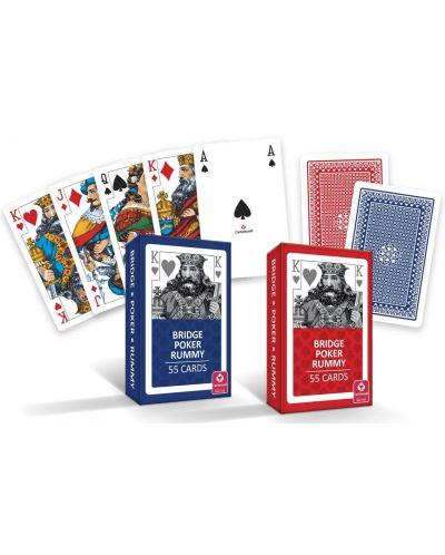 Igraće karte Cartamundi - Poker, Bridge, Rummy plava/crvena poleđina - 2