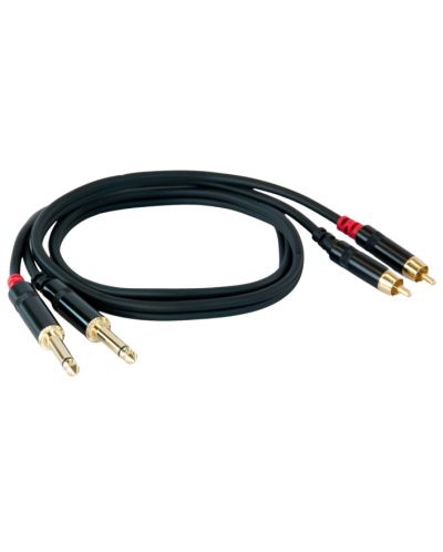 Kabel Master Audio - RCA630/1, 2x RCA/2х 6.3mm, 1m, crni - 1