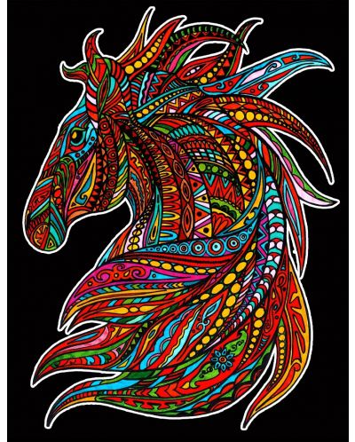 Slika za bojanje ColorVelvet - Divlji konj, 47 х 35 cm - 1