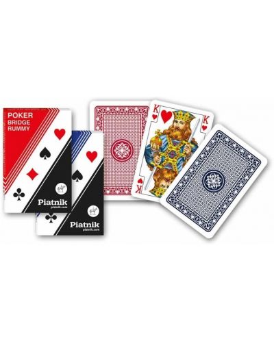 Karte za igranje Piatnik - Poker, Bridž, Canasta 1198, plava boja - 1