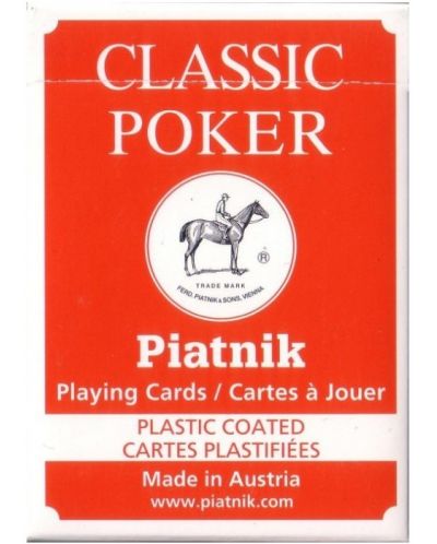 Karte za igranje Piatnik - Classic Poker, crvene - 1