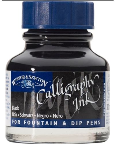 Tinta za kaligrafiju Winsor & Newton - Crna, 30 ml - 1