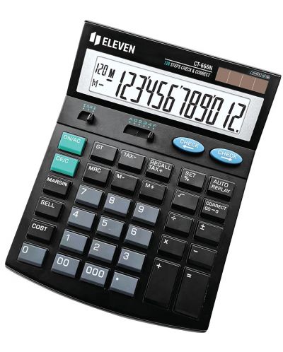 Kalkulator Eleven - CT-666N, stolni, 12 znamenki, crni - 1