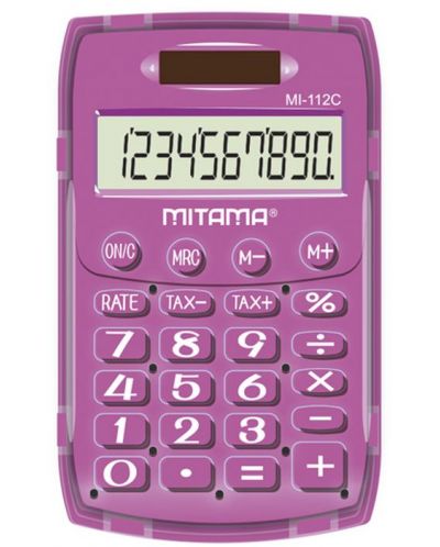 Kalkulator Mitama Trendy - 10-znamenkasti, džepni, ljubičasti - 1