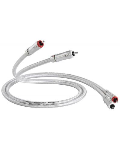 Kabel za zvučnici QED - Signature Audio 40, 4x RCA, 1 m, srebrnast - 1
