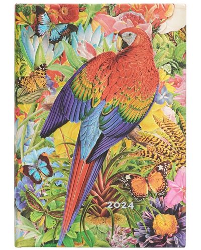 Kalendar-dnevnik Paperblanks Tropical Garden - Okomiti, 80 listova, 2024 - 1
