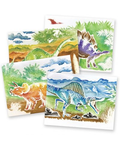 Slike za bojanje  DinosArt  - Dinosauri, s vodenim bojama - 3