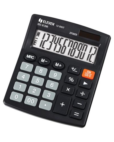 Kalkulator Eleven - SDC-812NR, stolni, 12 znamenki, crni - 1