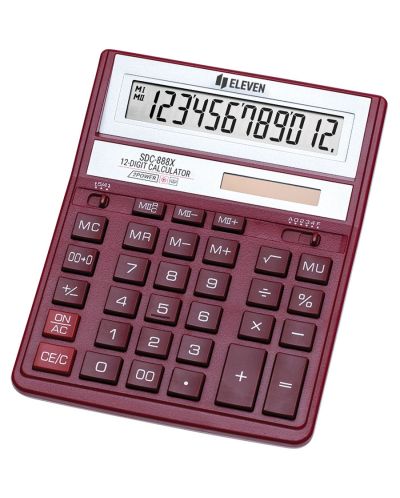 Kalkulator Eleven - SDC-888XRD, 12 znamenki, crveni - 1