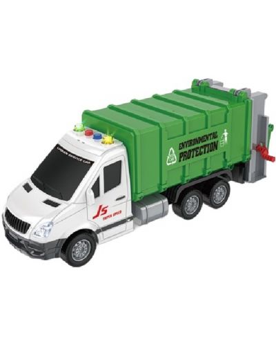 Kamion za odvoz smeća Raya Toys - Truck Car s karticama za razvrstavanje, glazbom i svjetlima, 1:16 - 1