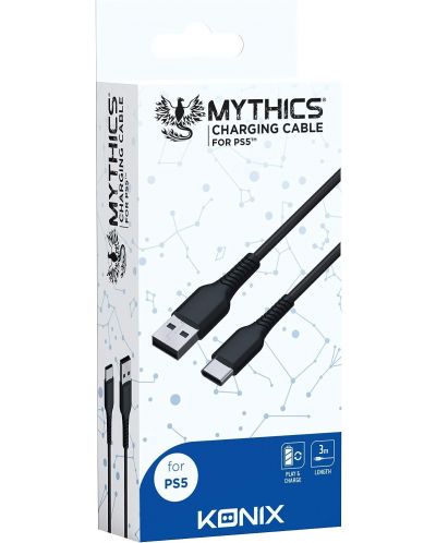 Kabel Konix - Mythics Play & Charge Cable 3 m (PS5) - 1