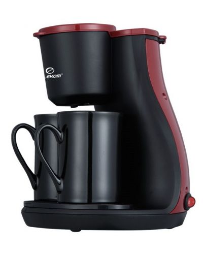 Aparat za kavu s šalicama Elekom - EK-6621R, 450W, 0.240l, crni/crveni - 1