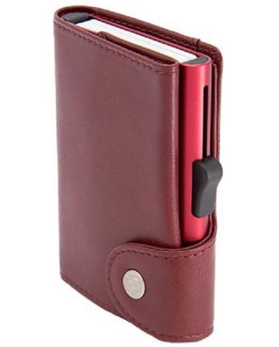Držač kartice C-Secure – s novčanikom, XL, crveni - 1