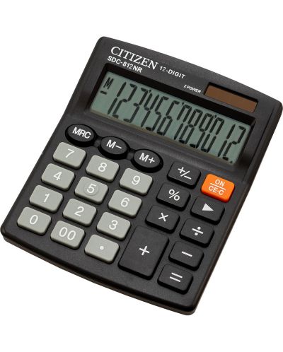 Kalkulator Citizen - SDC-812NR, stolni, 12-znamenkasti, crni - 1