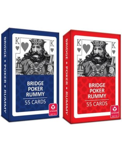 Igraće karte Cartamundi - Poker, Bridge, Rummy plava/crvena poleđina - 1