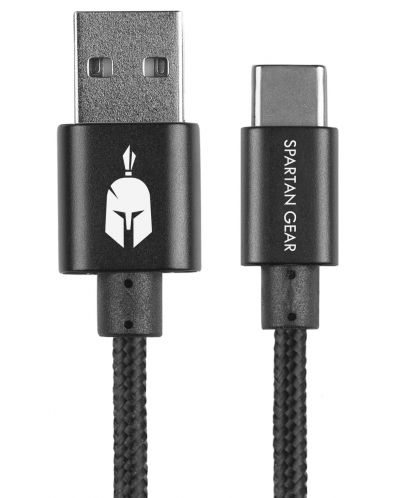 Kabel Spartan Gear – Type C USB 2.0, 2m, crni - 1