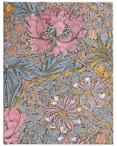 Kalendar-dnevnik Paperblanks William Morris - Horizontalni, 80 listova, 2024 - 1