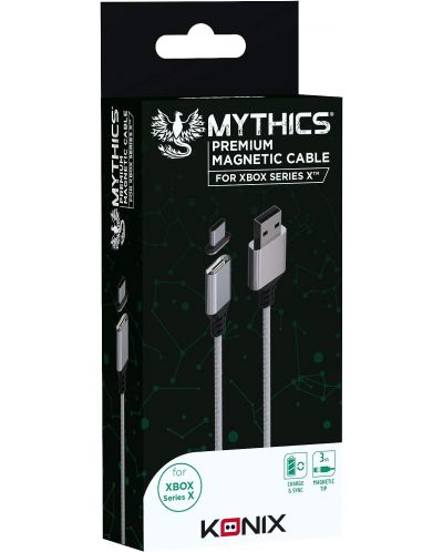 Kabel Konix - Mythics Premium Magnetic Cable 3 m, bijeli (Xbox Series X/S) - 1