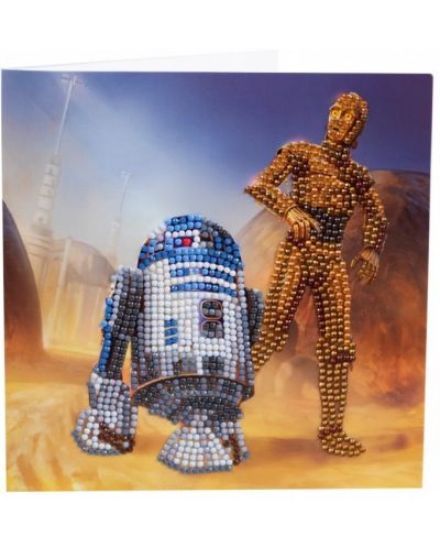 Kartica dijamantni goblen Craft Buddy - R2-D2  C-3PO - 2