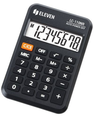 Kalkulator Eleven - LC-110NR, džepni, 8 znamenki, crni - 1