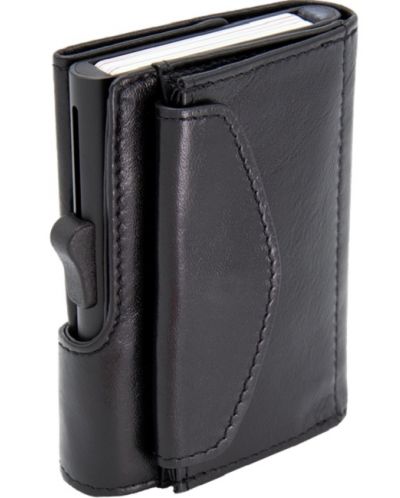 Držač kartice C-Secure - novčanik i pretinac za kovanice, crni - 2
