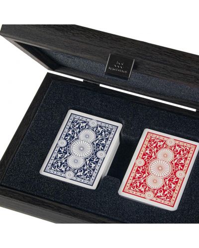 Karte za igranje Manopoulos, drvena kutija s printom krokodilske kože - 2