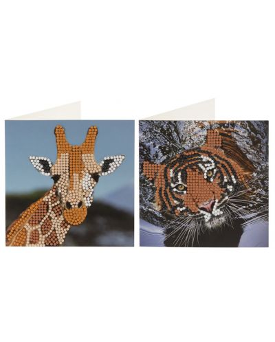 Kartice za slikanje perlama Grafix - Životinje, 2 komada, 13 х 13 cm - 3
