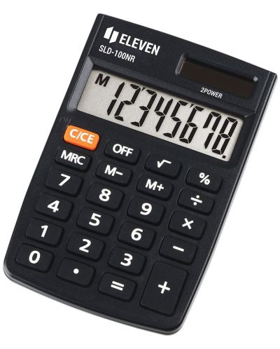 Kalkulator Eleven - SLD-100NR, džepni, 8 znamenki, crni - 1