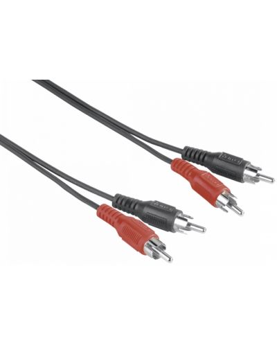 Kabel Hama - 2x RCA/2x RCA, 2.5m, crveno/crni - 1