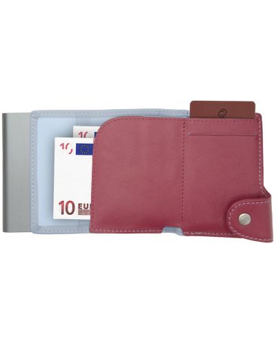 Držač kartice C-Secure - novčanik i pretinac za kovanice, plavi i ružičasti - 2