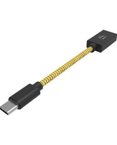 Kabel iFi Audio - USB Type-C OTG, 12cm, žuti/crni - 1