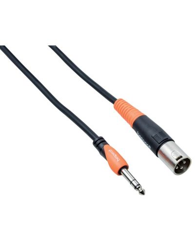 Kabel Bespeco - SLSM450, TRS/XLR, 4.5m, crno/narančasti - 1