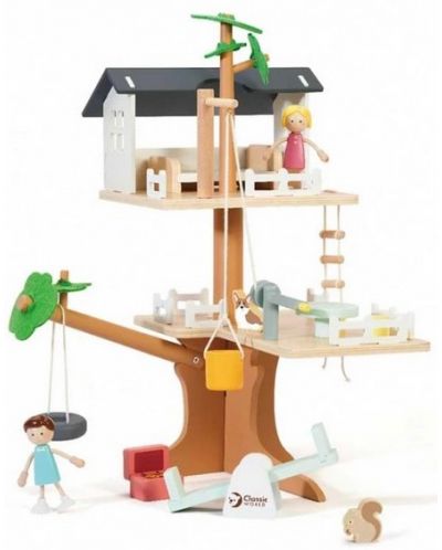 Kuća za lutke Classic World - Na drvu, s dodacima - 1