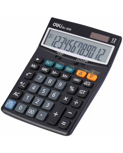 Kalkulator Deli Core - E1630, 12 dgt, crni - 2