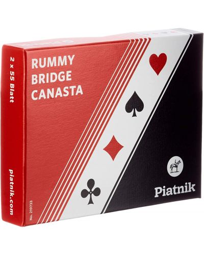 Karte za igranje Piatnik - Rummy Bridge Canasta - 2 špila - 1