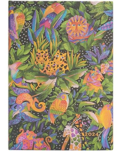 Kalendar-dnevnik Paperblanks Jungle Song - 13 х 18 cm, 80 listova, 2024 - 1