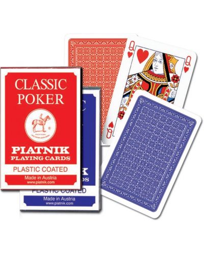 Karte za igranje Piatnik - Classic Poker, crvene - 2