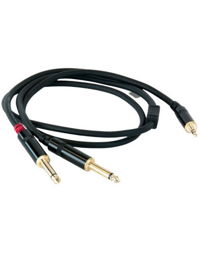 Kabel Master Audio - RCA381, 2x 6.3 mm/3.5 mm, 1m, crni - 1