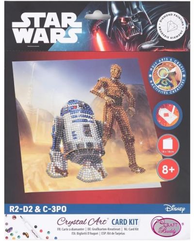 Kartica dijamantni goblen Craft Buddy - R2-D2  C-3PO - 1