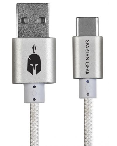 Kabel Spartan Gear – Type C USB 2.0, 2m, bijeli - 1