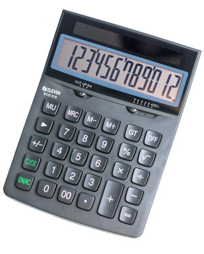 Kalkulator Eleven - ECO-310, stolni, 12 znamenki, sivi - 1