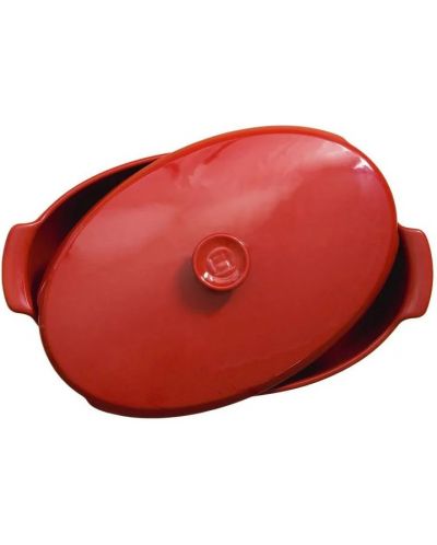 Keramički ovalni pekač Emile Henry - EH 8456-34, 5.8 L, 41.5 х 24.5 х 17 cm, crveni - 3