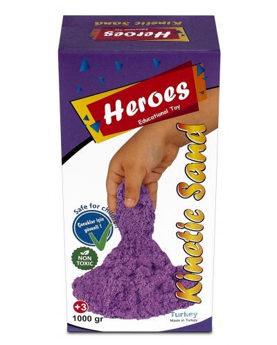 Kinetički pijesak u kutiji Heroes – Ljubičasta boja, 1000 g - 1