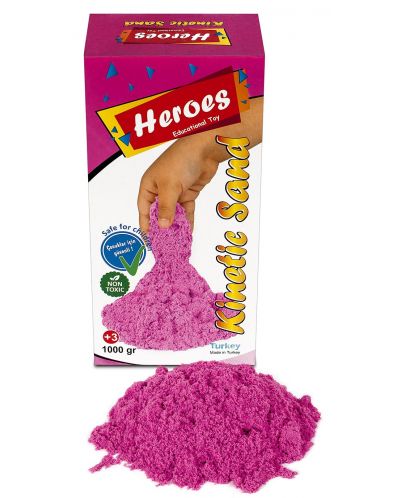 Kinetički pijesak u kutiji Heroes – Ružičasta boja, 1000 g - 2