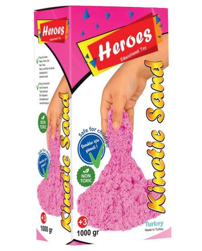 Kinetički pijesak u kutiji Heroes – Ružičasta boja, 1000 g - 1