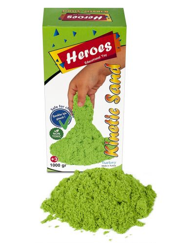 Kinetički pijesak u kutiji Heroes – Zelena boja, 1000 g - 2