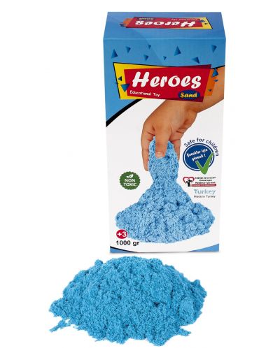 Kinetički pijesak u kutiji Heroes – Plava boja, 1000 g - 2