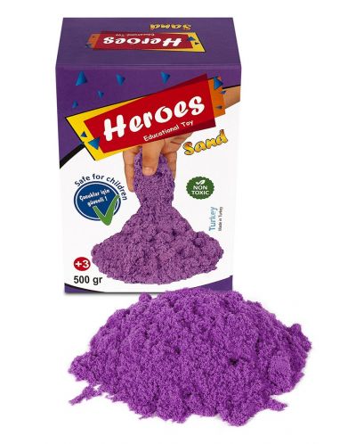 Kinetički pijesak u kutiji Heroes - Ljubičaste boje, 500 g - 2