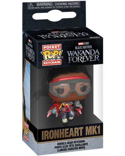 Privjesak za ključeve Funko Pocket POP! Marvel: Black Panther - Ironheart MK1 - 2